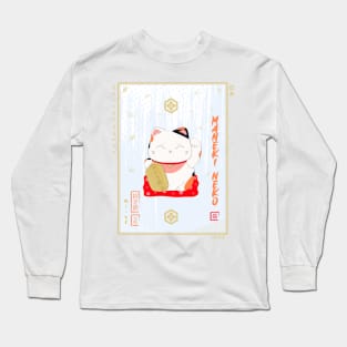 Maneki Neko Ukiyo-e Long Sleeve T-Shirt